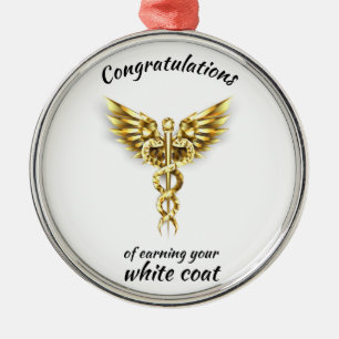 White Jacka Ceremony Guld Medical Julgransprydnad Metall