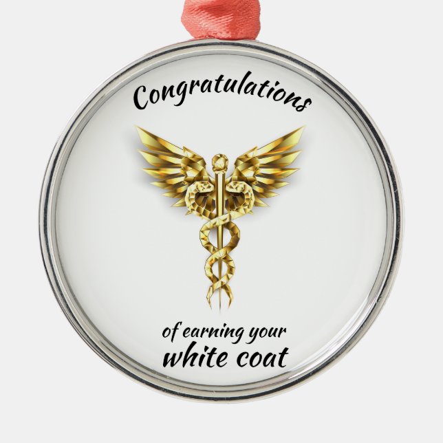 White Jacka Ceremony Guld Medical Julgransprydnad Metall (Framsidan)