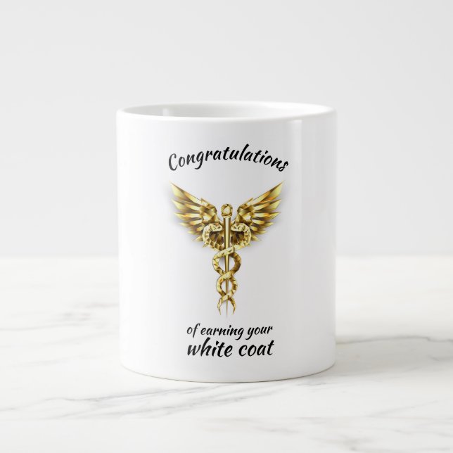 White Jacka Ceremony Guld Medical Jumbo Mugg (Framsidan)