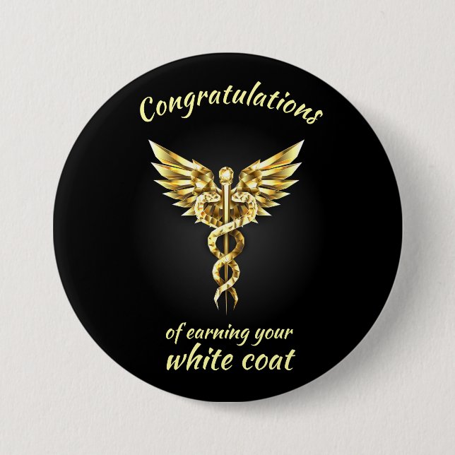 White Jacka Ceremony Guld Medical Knapp (Framsida)