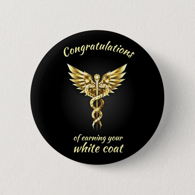 White Jacka Ceremony Guld Medical Knapp (Framsida)