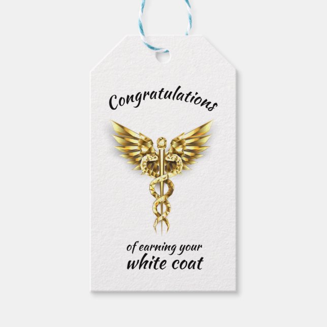 White Jacka Ceremony Guld Medical Presentetikett (Framsidan)