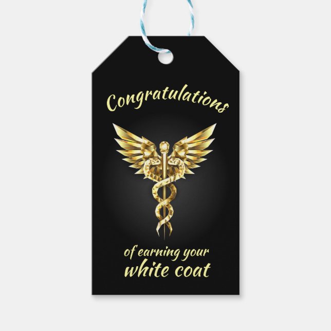 White Jacka Ceremony Guld Medical Presentetikett (Framsidan)