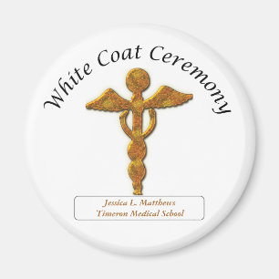 White Jacka Ceremony Guld Medical, rundgåvor Magnet