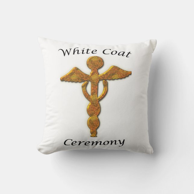 White Jacka Ceremony Guld Medical, Square Gift Ite Kudde (Framsida)