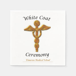 White Jacka Ceremony Guld Medical, Square Gift Ite Pappersservett