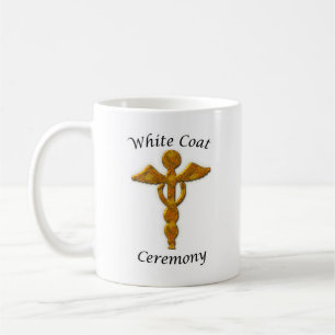 White Jacka Ceremony Guld Medical Symbol Kaffemugg
