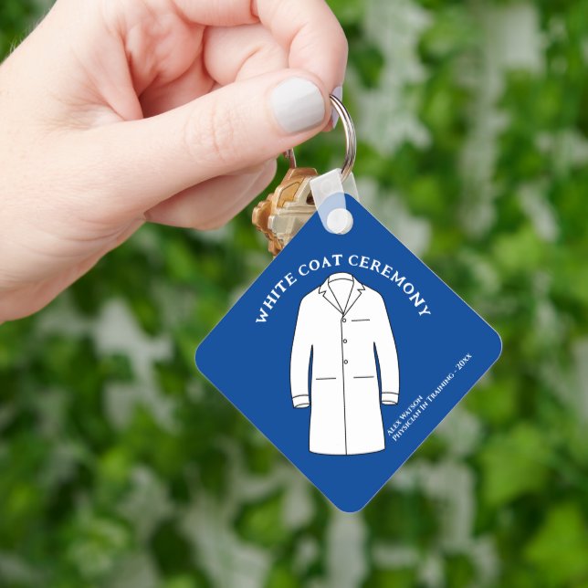 White Jacka Ceremony Keepsak Physician Doktor Nyckelring (Hand)