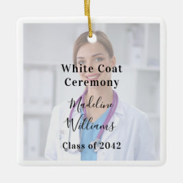 White Jacka Ceremony Photo Ornament