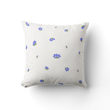 White Japanese Gentian Floral Pattern
