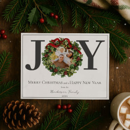 White Joy-julkransfoto Julkort