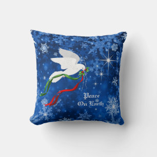 White jul Dove Dekorativ kudde