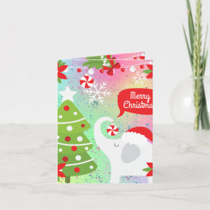 White jul Elephant Anteckningskort