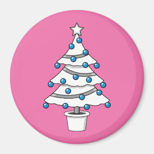 White Julgran Magnet
