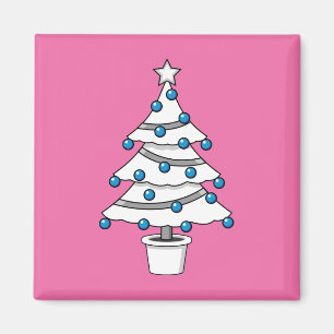 White Julgran Magnet