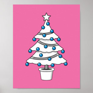 White Julgran Poster