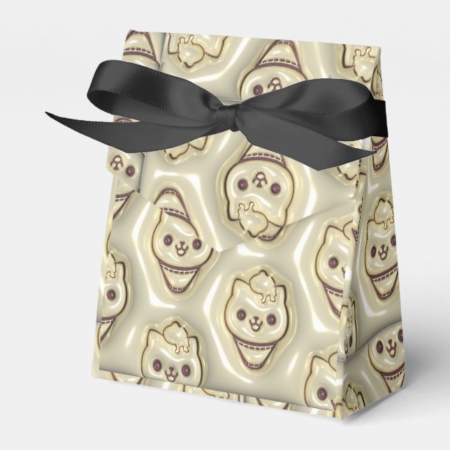 White Kattunge Ice Cream Cone Presentaskar (Framsidan Sidan)