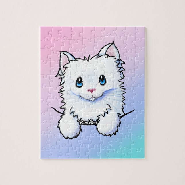 White Kattunge Pussel (Vertikal)