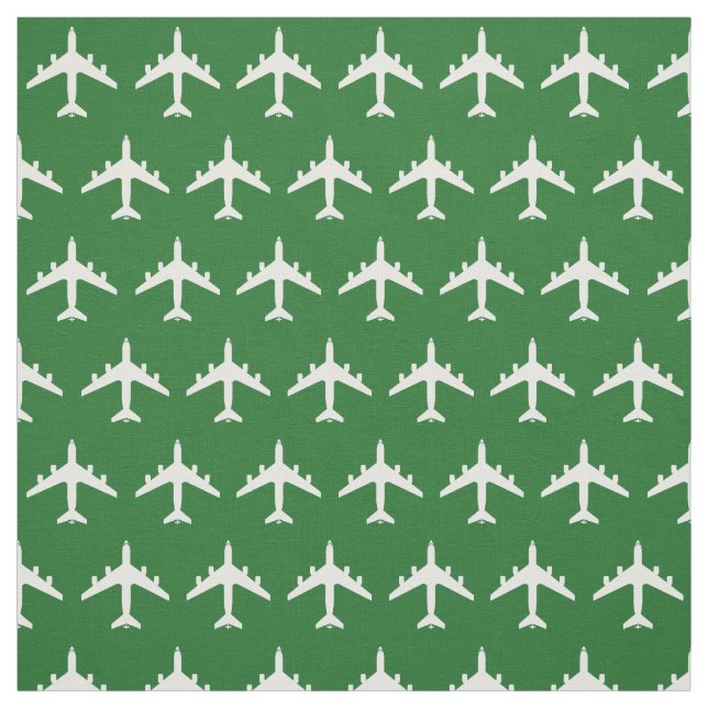 White KC-135 Refueling Jet Airplane on Grönt Tyg (Provkarta)