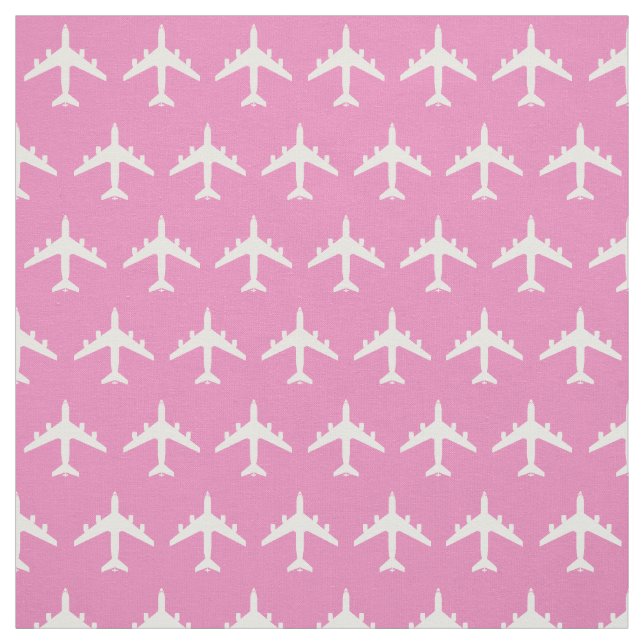 White KC-135 Refueling Jet Airplane on Rosa Tyg (Provkarta)