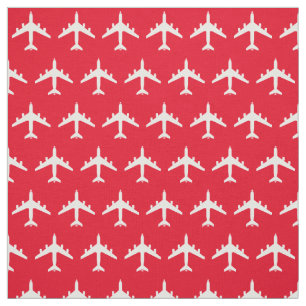 White KC-135 Refueling Jet-flygplan på Red Fabric Tyg