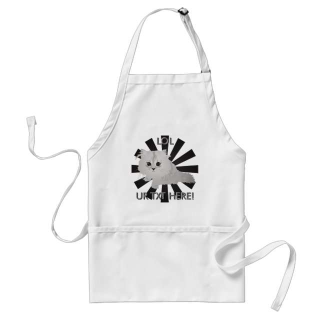 White Kitten Apron Förkläde (Framsidan)