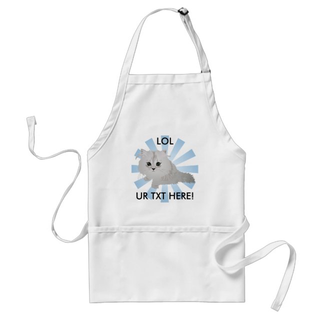 White Kitten Apron Förkläde (Framsidan)
