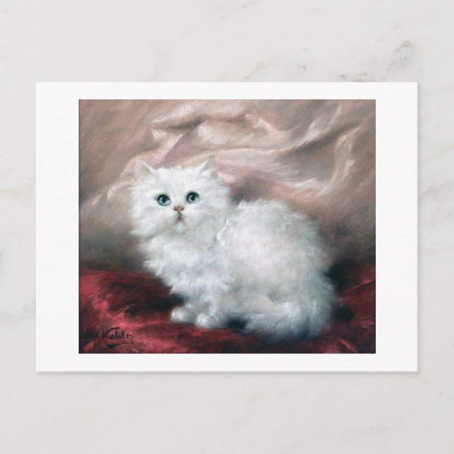 White Kitten, Carl Kahler Vykort (Framsida)