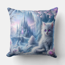 White Kitten i Fantasy Ice Kingdom