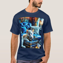 White Kitten Kärlek Bokar T Shirt