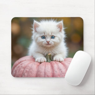 White Kitten On Rosa Pumpkin Musmatta