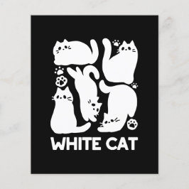 White Kitten Silhouettes - Utformning av Kattdjure Flygblad