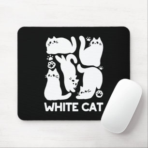 White Kitten Silhouettes - Utformning av Kattdjure Musmatta