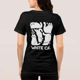 White Kitten Silhouettes - Utformning av Kattdjure T Shirt