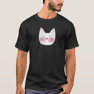 White Kitty Cat T Shirt