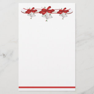 White Klockor Red Rosett band Berries Stationery Brevpapper