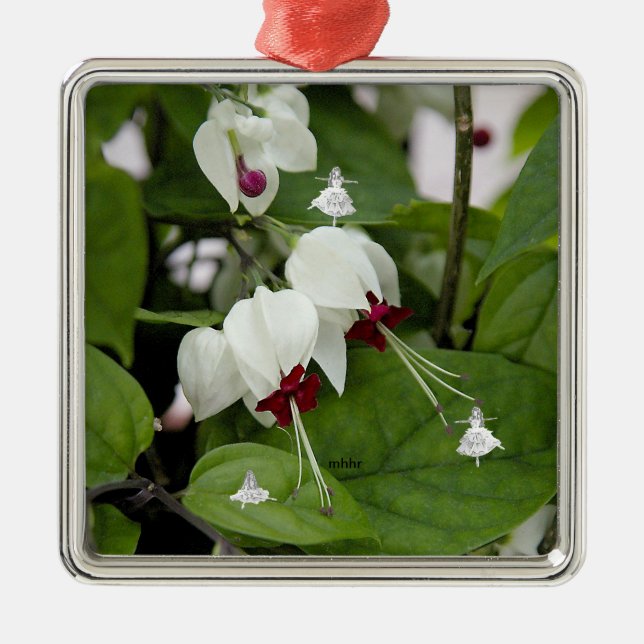 White Klockor Shadow Fairy Metall Ornament (Framsidan)