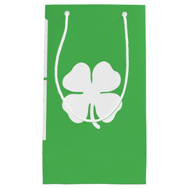 White Klöver Löv Gift Bag (Framsidan)