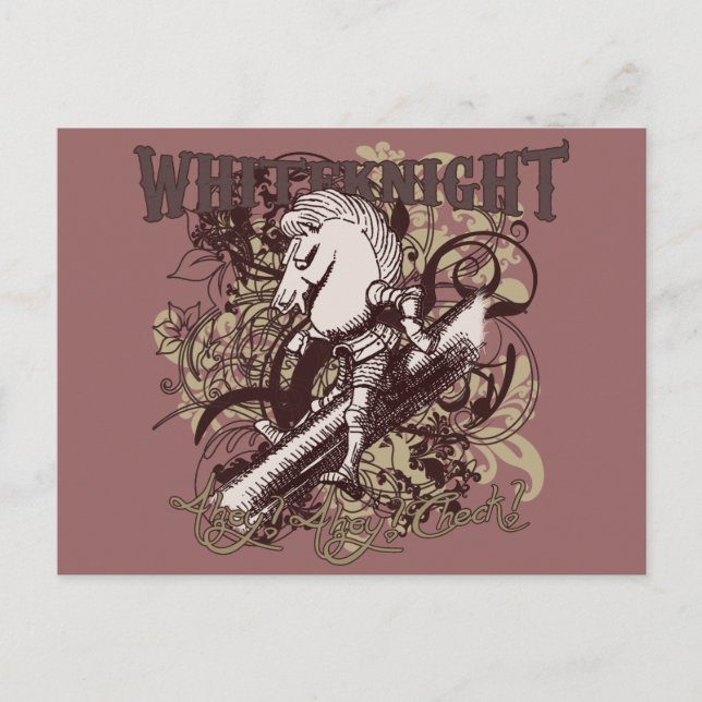 White Knight Carnivale Stil Vykort (Framsida)