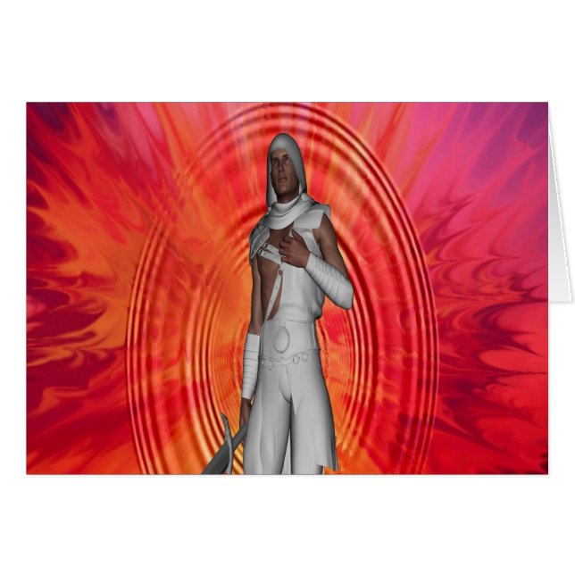 White Knight Hälsningskort (Framsidan Horizontal)