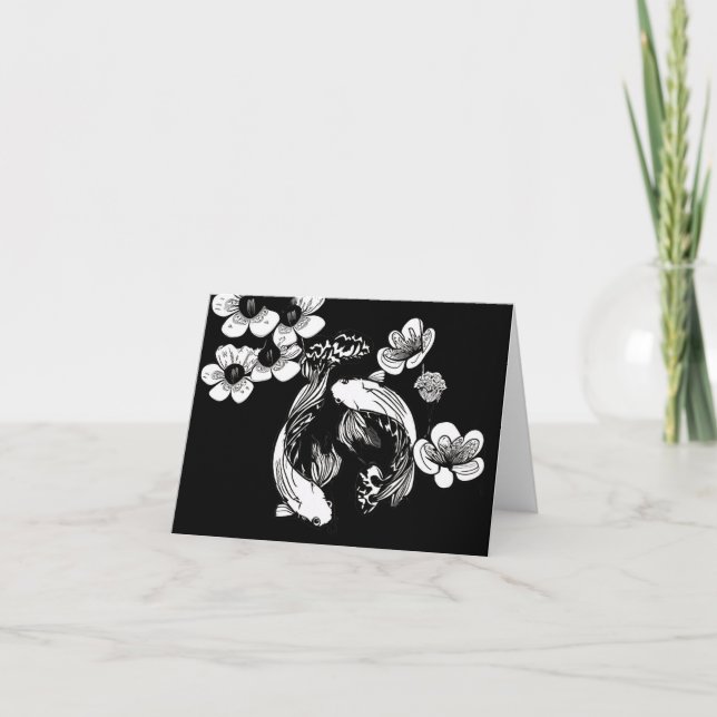 White Koi Kort (Framsida)