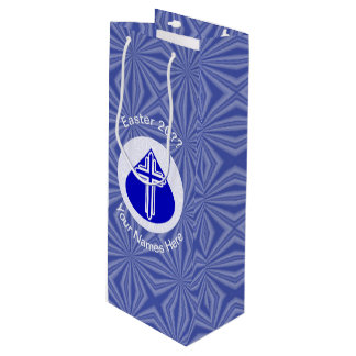 White Kor i Blue TearDrop Påsk Personlig