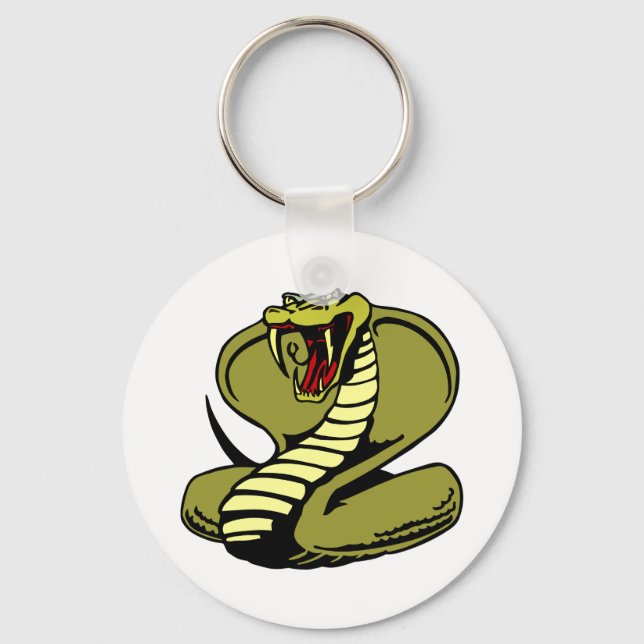 White Kung Cobra Nyckelring (Framsida)