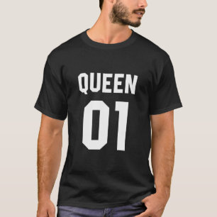 White Kung och Queen 01 T Shirt