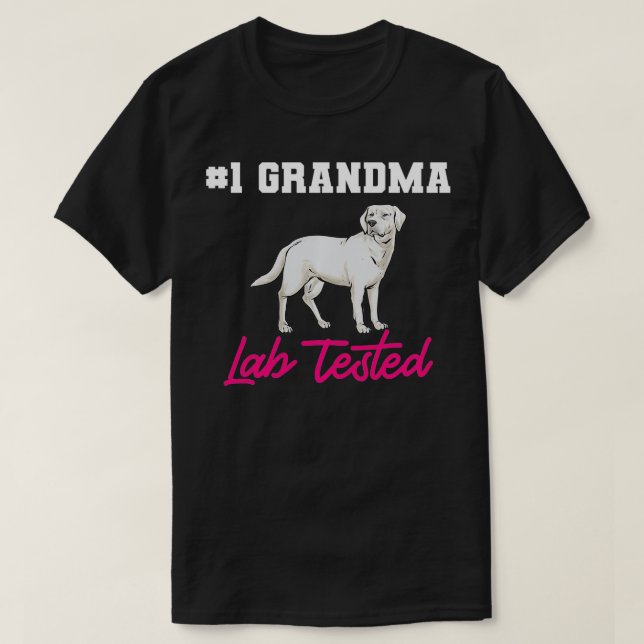 White Lab Grandma Lab testat White Labrador Retrie T Shirt (Design framsida)