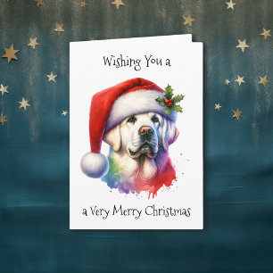 White Lab i jultomten Kort