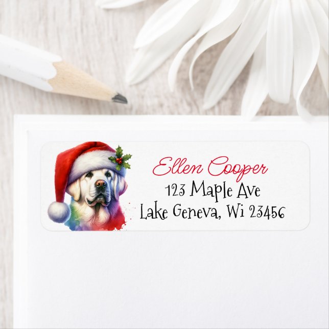 White Lab i jultomten Returadress Etikett (Insitu)