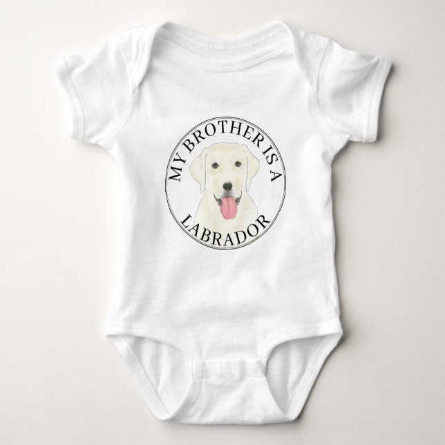 White Labrador Dog T Shirt (Framsida)