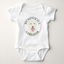 White Labrador Hund Big Sister T Shirt