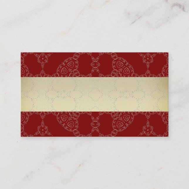 White Lace, Black and Gold Business Cards Visitkort (Framsida)